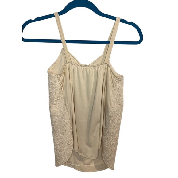 Maurice's‎ Creamy Pink Lace Up Textured Stretchy Camisole Tank Top Size XS - Picture 2 of 3